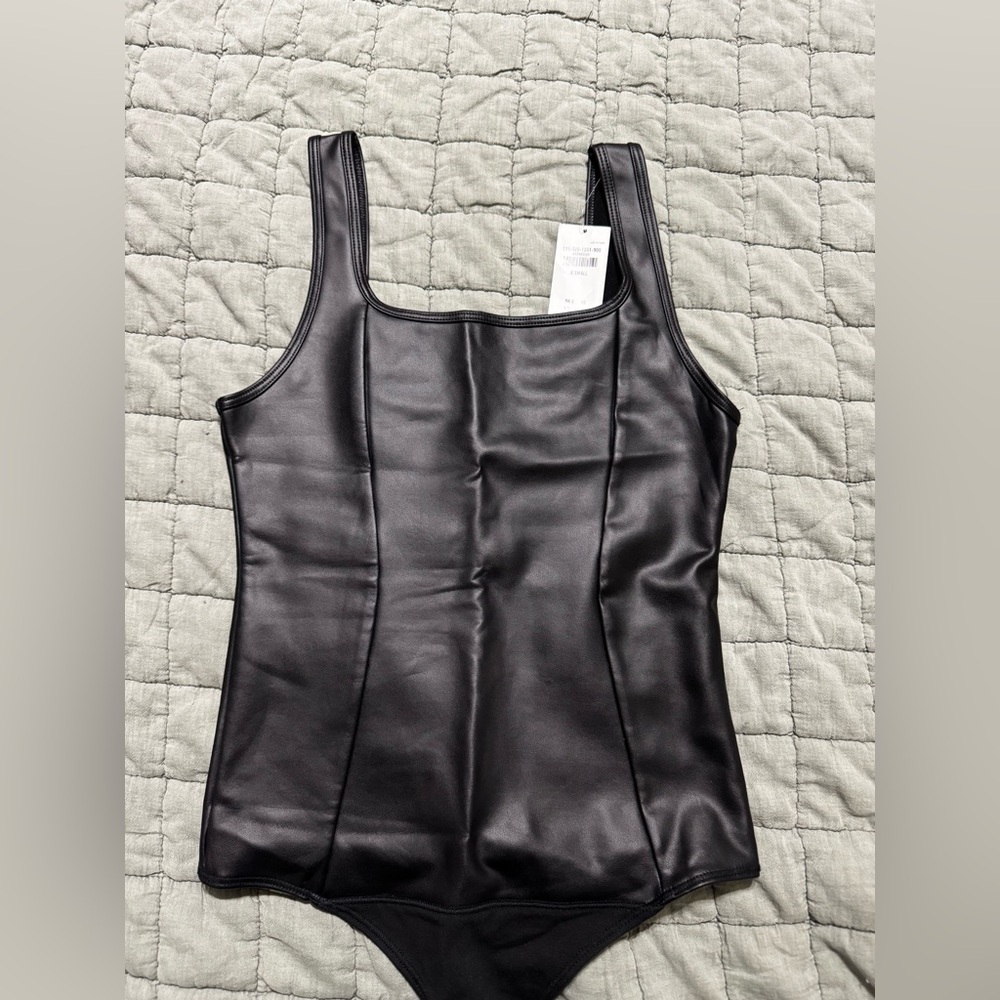 Abercrombie Faux Leather Bodysuit
